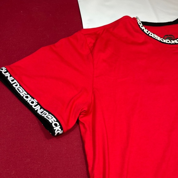 Ecko Unltd RED black white SPELLOUT T Shirt World Famous Rhino Brand men 2XL Art - Picture 13 of 16